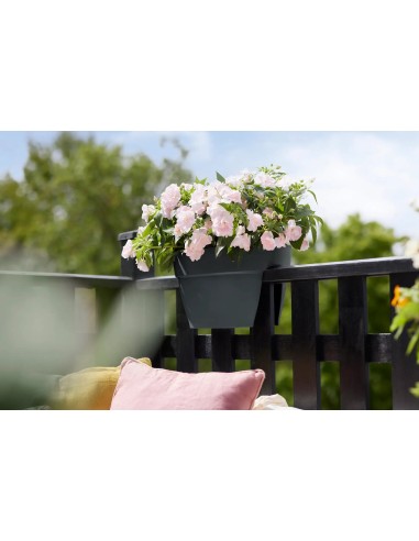 VIBIA Campana Flower Bridge 40cm Antracita | Elegante Maceta para Jardín y Terraza | Endanea Garden