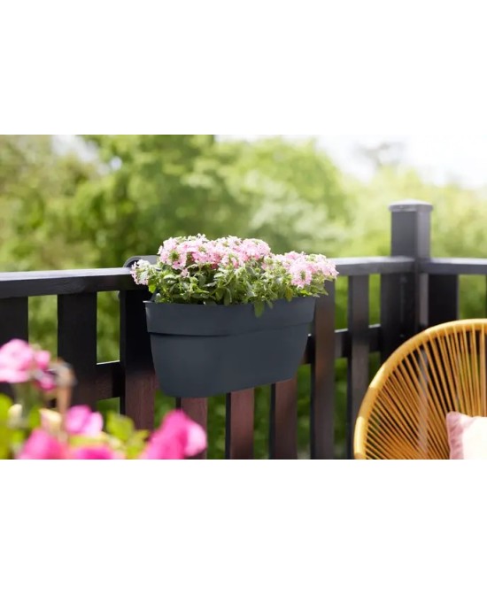 MACETA VIBIA CAMPANA EASY HANGER ANTRACITA | Maceta Colgante Moderna para Balcón y Terraza | Endanea Garden