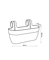 MACETA VIBIA CAMPANA EASY HANGER ANTRACITA | Maceta Colgante Moderna para Balcón y Terraza | Endanea Garden