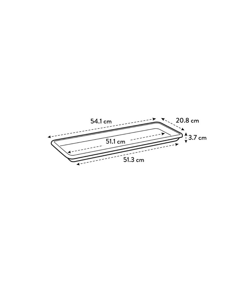 Plato Barna XL 60 cm Antracita | Endanea Garden

