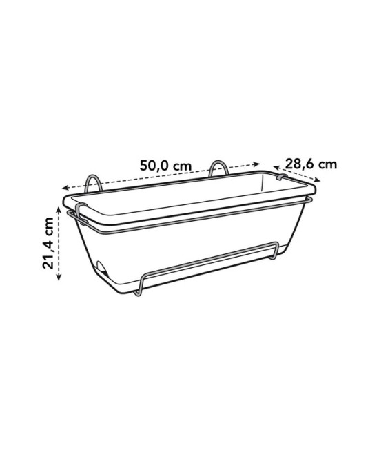 Jardinera Barcelona Allin 50 cm Antracita | Maceta Moderna para Interiores y Exteriores | Endanea Garden