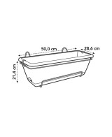 Jardinera Barcelona Allin 50 cm Antracita | Maceta Moderna para Interiores y Exteriores | Endanea Garden