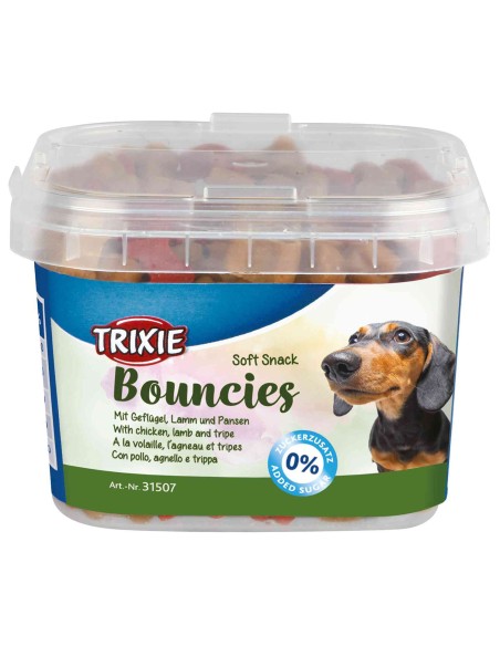 Soft Snack Bouncies para Cachorros y Perros Pequeños | Ave, Cordero y Tripa | Sin Azúcar