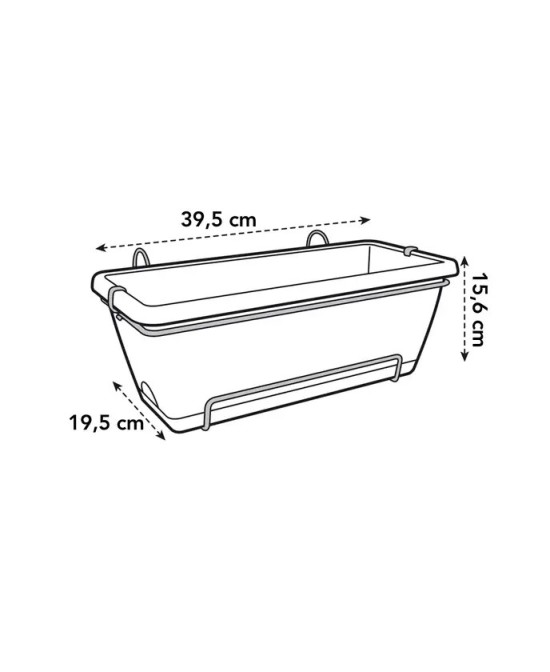 Jardinera Barcelona 50 cm Antracita | Estilo Elegante y Funcional para Jardines y Terrazas | Endanea Garden