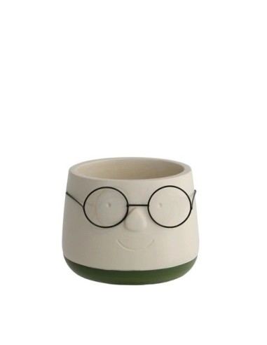 CERAMIC POT WITH GLASSES ES 8.5 BLANCO