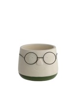 CERAMIC POT WITH GLASSES ES 8.5 BLANCO