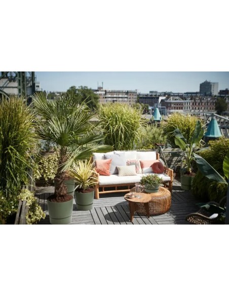 MACETA GREENVILLE REDONDO 30CM VERDE