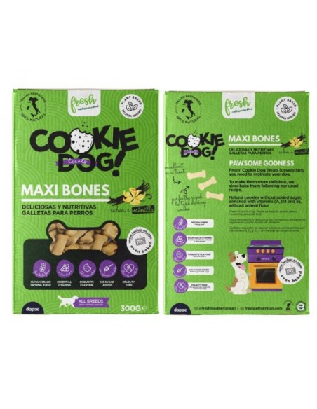 FRESH COOKIE DOG TREATS MAXI BONES 300G