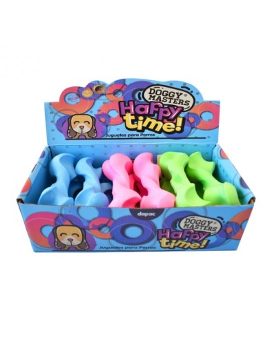Doggy Masters Happy Time Huesos 15.5x5 cm | Juguete resistente y duradero para perros | Endanea Mascotas