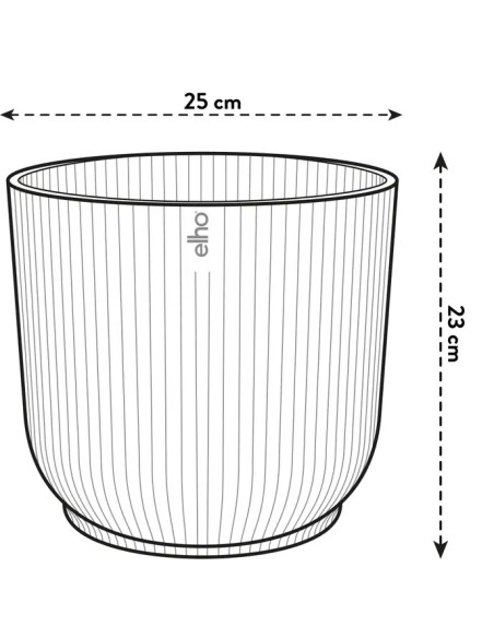 Maceta Vibes Fold Round Mini 25 cm Blanco  Elegancia Moderna para Plantas | Endanea Garden

