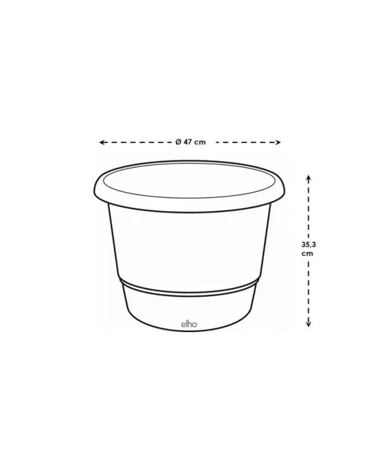 Maceta Redonda Amiga Blanco Sedoso 47 cm | Elegante y Resistente | Endanea Garden

