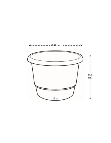 Maceta Redonda Amiga Blanco Sedoso 47 cm | Elegante y Resistente | Endanea Garden

