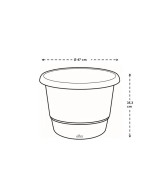 Maceta Redonda Amiga Blanco Sedoso 47 cm | Elegante y Resistente | Endanea Garden

