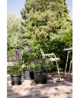 Maceta Redonda Amiga Antracita 30 cm | Elegante y Funcional | Endanea Garden

