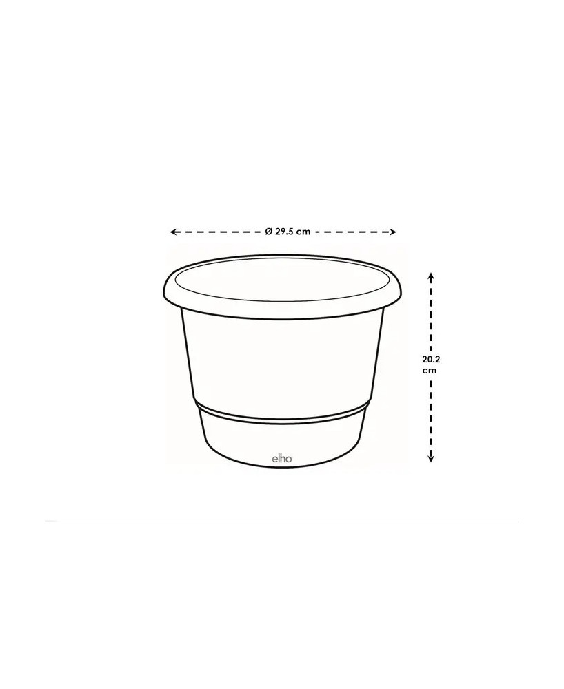 Maceta Redonda Amiga Antracita 30 cm | Elegante y Funcional | Endanea Garden

