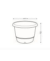 Maceta Redonda Amiga Antracita 30 cm | Elegante y Funcional | Endanea Garden

