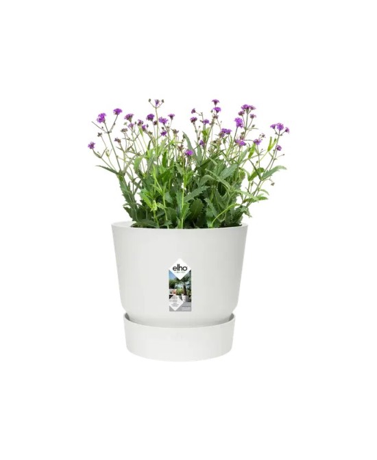 Maceta Greenville Redonda 20 Blanco  Elegancia y Funcionalidad para tus Plantas | Endanea Garden