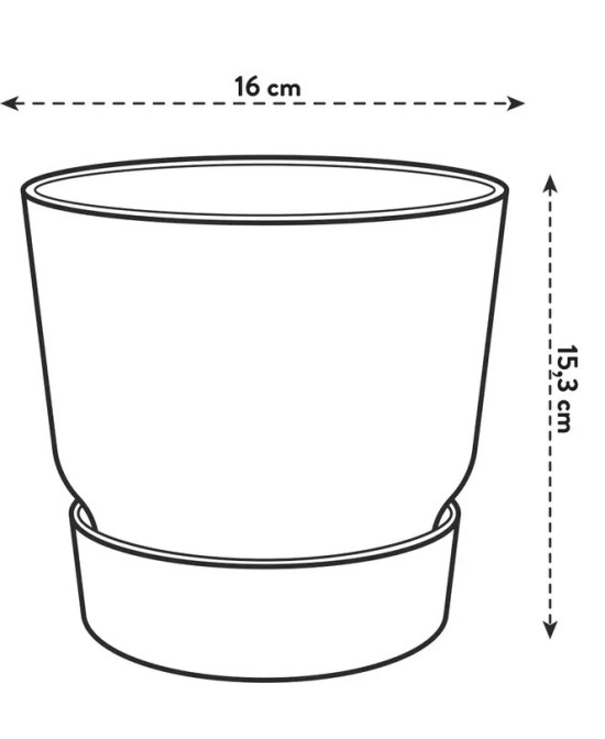 Maceta Greenville Redonda 16cm Blanca | Maceta Elegante y Resistente para Plantas | Endanea Garden