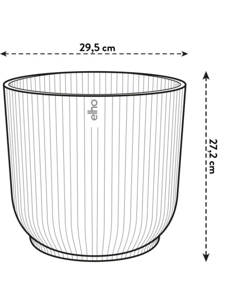 Maceta Vibes Fold Round Mini 30 cm Blanco  Elegancia Moderna para Plantas | Endanea Garden

