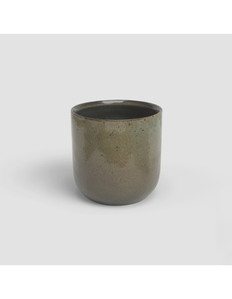 Maceta Jupiter 16cm Verde Gris  Para interior y exterior, diseño moderno

