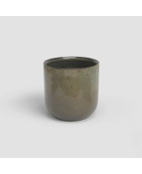 Maceta Jupiter 16cm Verde Gris  Para interior y exterior, diseño moderno

