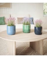 Maceta Jupiter 25cm Verde Agua  Decorativa, resistente y perfecta para plantas medianas

