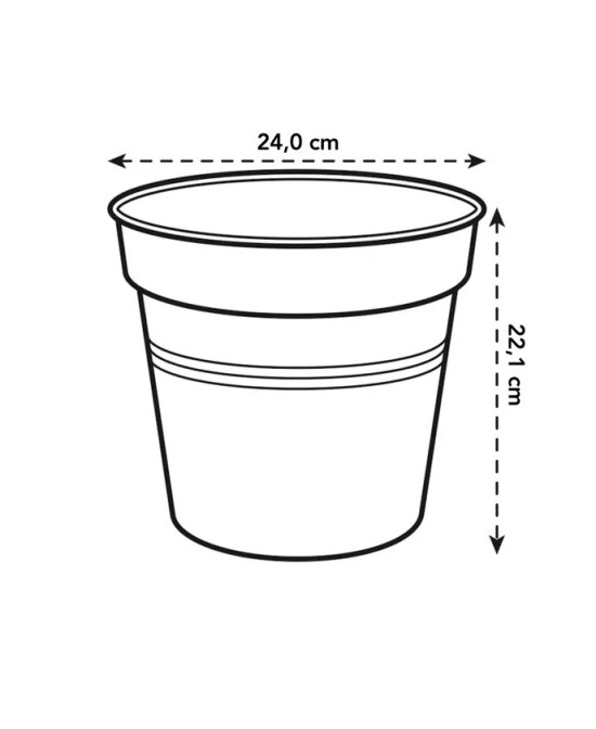 Maceta G.B. Growpot 24CM Negro - Elegante y Funcional para Todas tus Plantas | Endanea Garden

