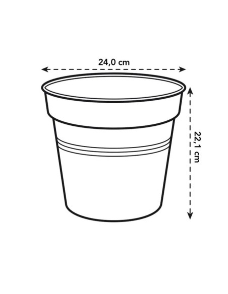Maceta G.B. Growpot 24CM Negro - Elegante y Funcional para Todas tus Plantas | Endanea Garden

