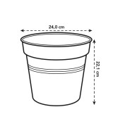 Maceta G.B. Growpot 24CM Negro - Elegante y Funcional para Todas tus Plantas | Endanea Garden

