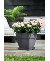Plato Loft Cuadrado 38 cm Antracita | Endanea Garden

