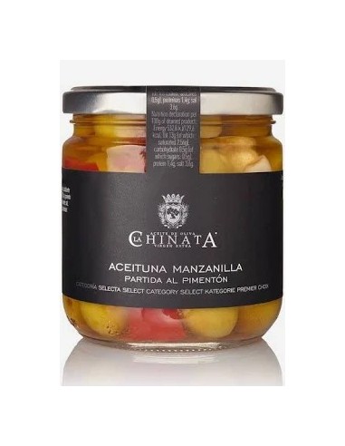 ACEITUNA LA CHINATA MANZANILLA PIMENTON FCO. 350 G
