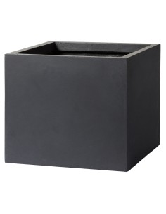 Maceta Cubo Gypse Plomo 38 cm  Elegancia Moderna y Resistencia para Interior y Exterior | Endanea Garden


