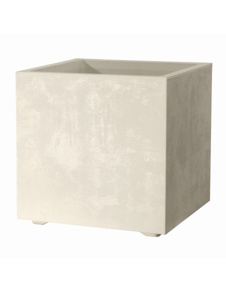 Maceta Cubo Millrnium Perla 25CM | Estilo Moderno y Elegante para Interiores y Exteriores


