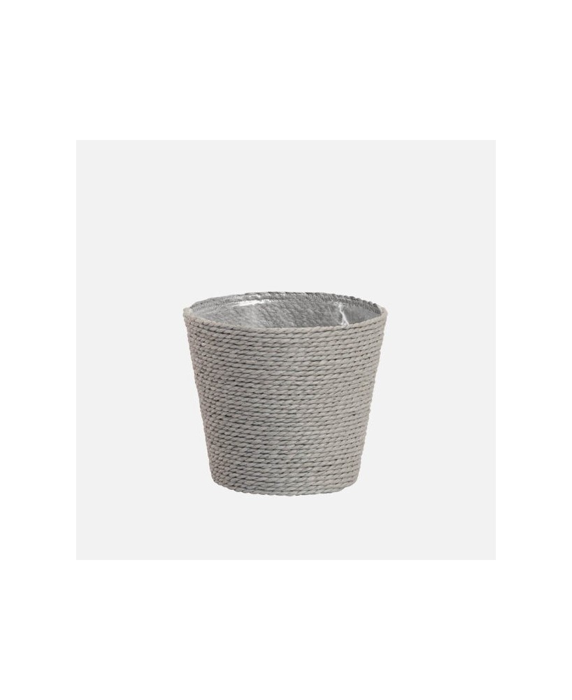 MACETA YUTE RAIS 18X16CM GRIS