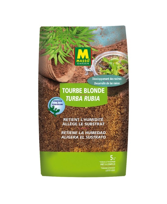 Turba Rubia 5L Massó | Sustrato orgánico para semilleros y plantas acidófilas