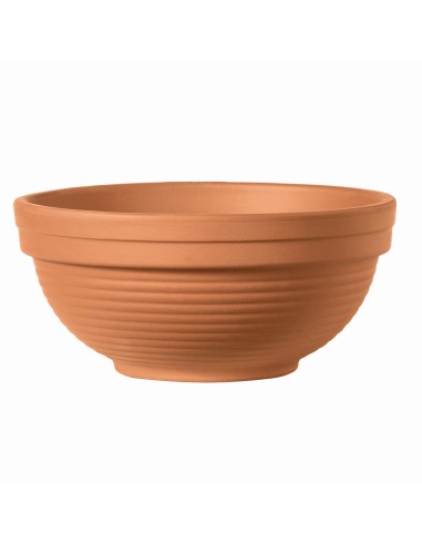 Terrina Borde Barro Rojo 37 cm  Cerámica Artesanal para Mesa Elegante | Endanea Garden

