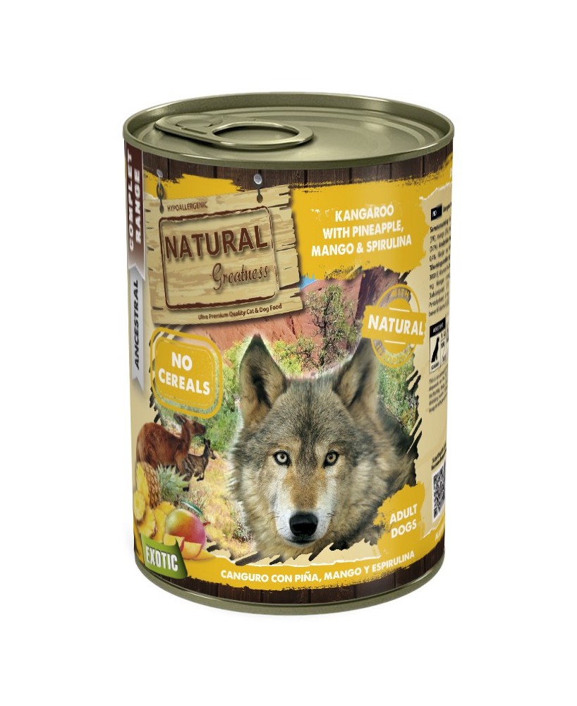 NGD Canguro con Piña, Mango y Espirulina 400g | Alimento Natural para Perros