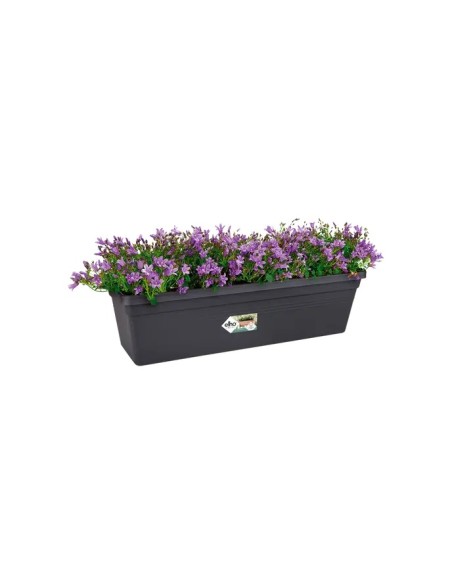 Jardinera G.B. Rectangular Negra 40 cm | Elegancia y Durabilidad para tu Jardín | Endanea Garden