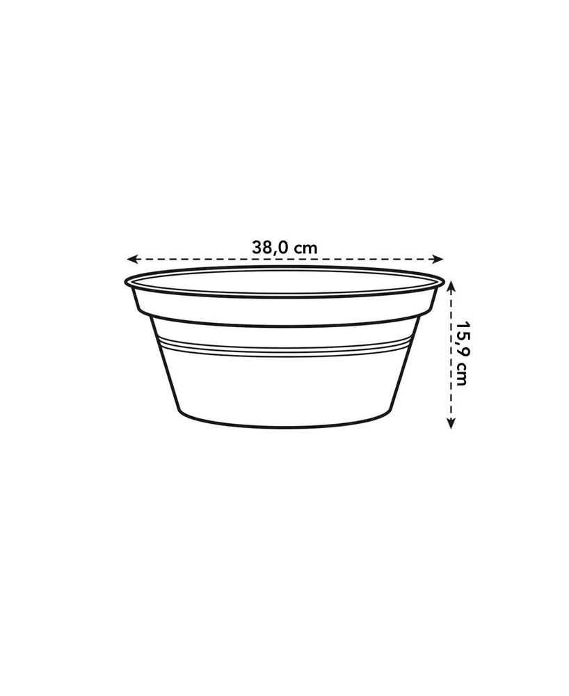Maceta G.B. Bol Negro 38 cm - Elegante y Resistente para Jardín y Interior | Endanea Garden

