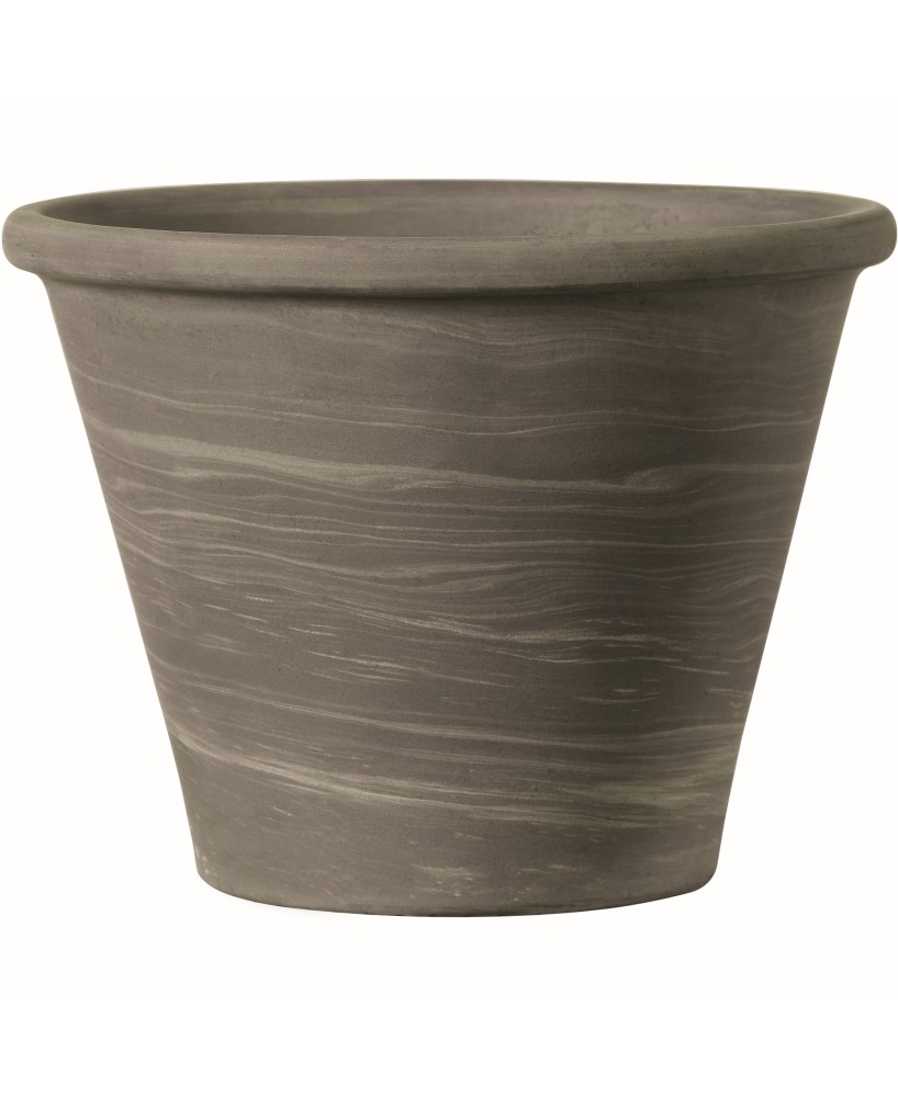 Maceta Vaso Duo W. Striped Grafito 37cm | Diseño Moderno y Resistente en Resina

