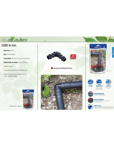 CODO 16MM 10UND AQUA CONTROL