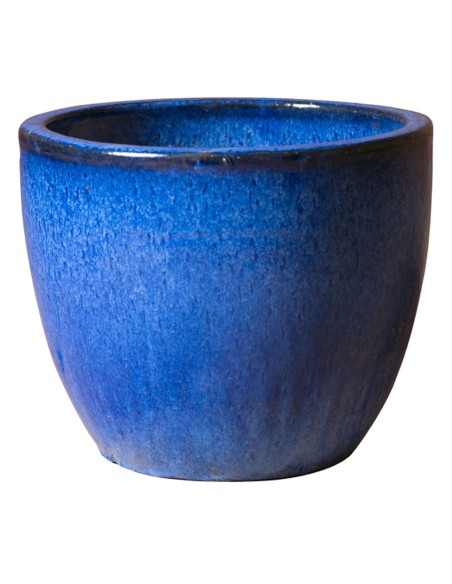Maceta Campana Danang Azul 23 cm | Cerámica para interior y exterior

