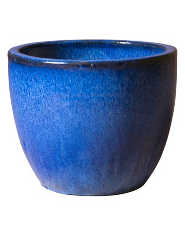 Maceta Campana Danang Azul 31 cm | Cerámica para interior y exterior


