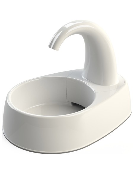 Fuente Curved Stream Blanco 2.5L  Agua Fresca y Flujo Continuo para Mascotas

