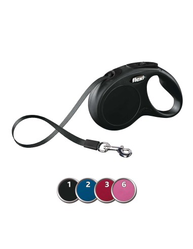 Flexi Classic Cinta L Azul 5m | Correa Retráctil para Perros Grandes

