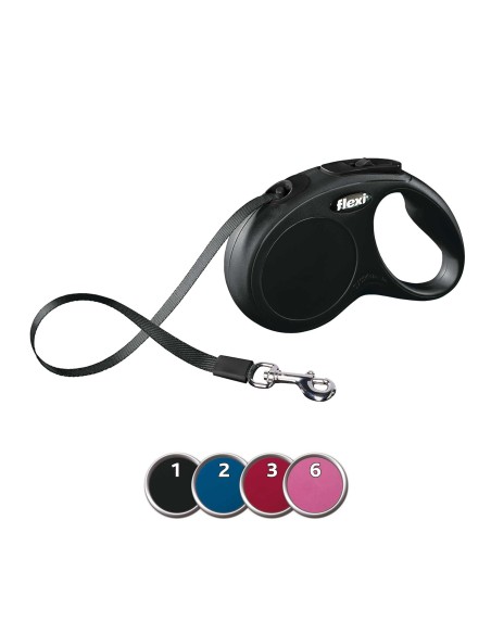 Flexi Classic Cinta L Azul 5m | Correa Retráctil para Perros Grandes


