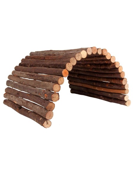 Puente Flexible Natural Living 28x17 cm para Roedores y Conejos  Madera Natural

