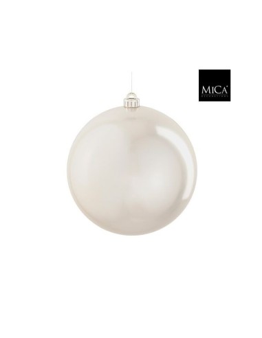 Bola Irrompible Perla Crema 15 cm  Adorno Navideño Seguro y Elegante | Endanea Garden