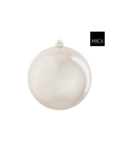 Bola Irrompible Perla Crema 20 cm - Adorno Navideño Elegante y Seguro | Endanea Garden