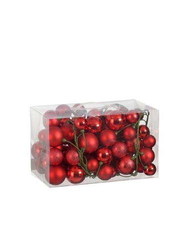 Guirnalda Roja 180 cm | Decoración Navideña Elegante y Reutilizable